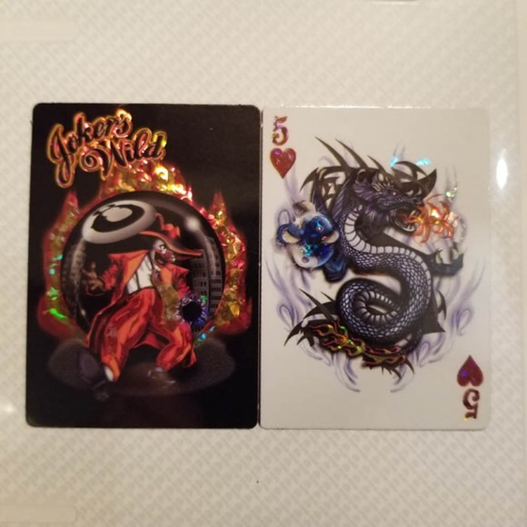 Pair of vtg Joker's Wild prism vending machine stickers - Picture 2 of 6